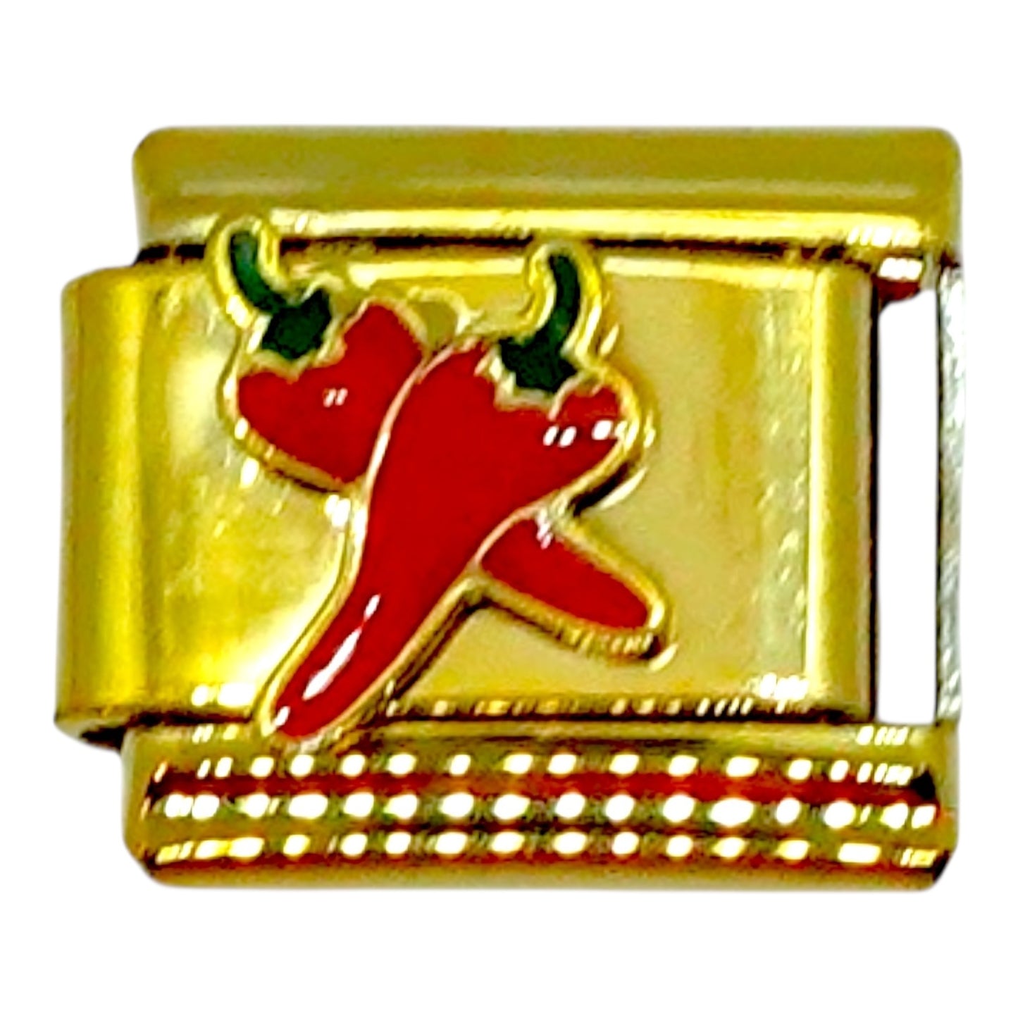 Red Pepper Gold Italian Charm