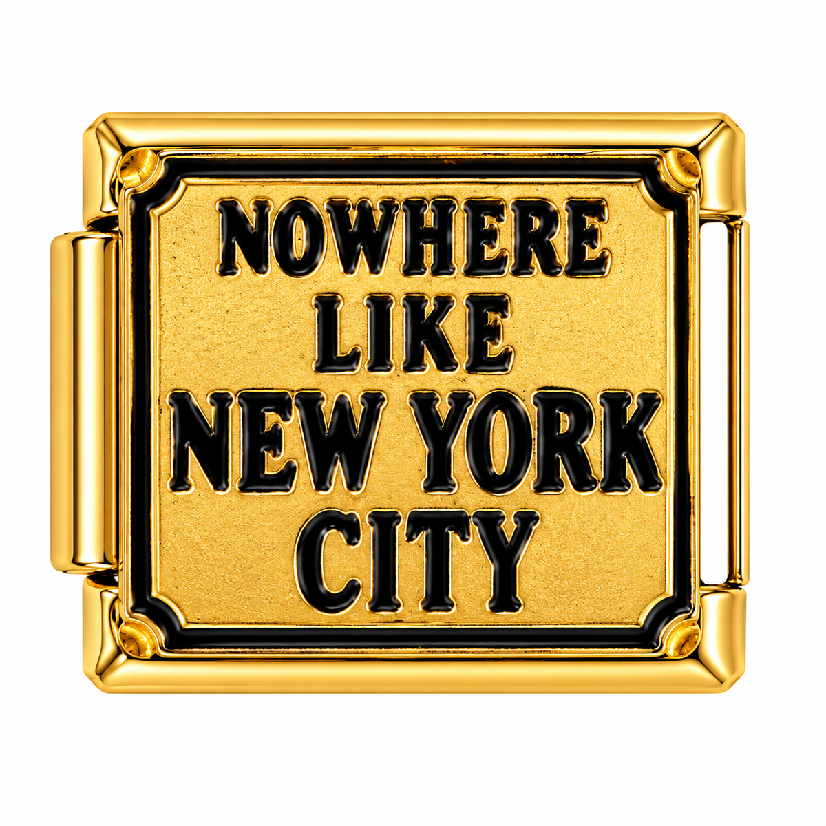 Nowhere Like New York City Gold Italian Charm