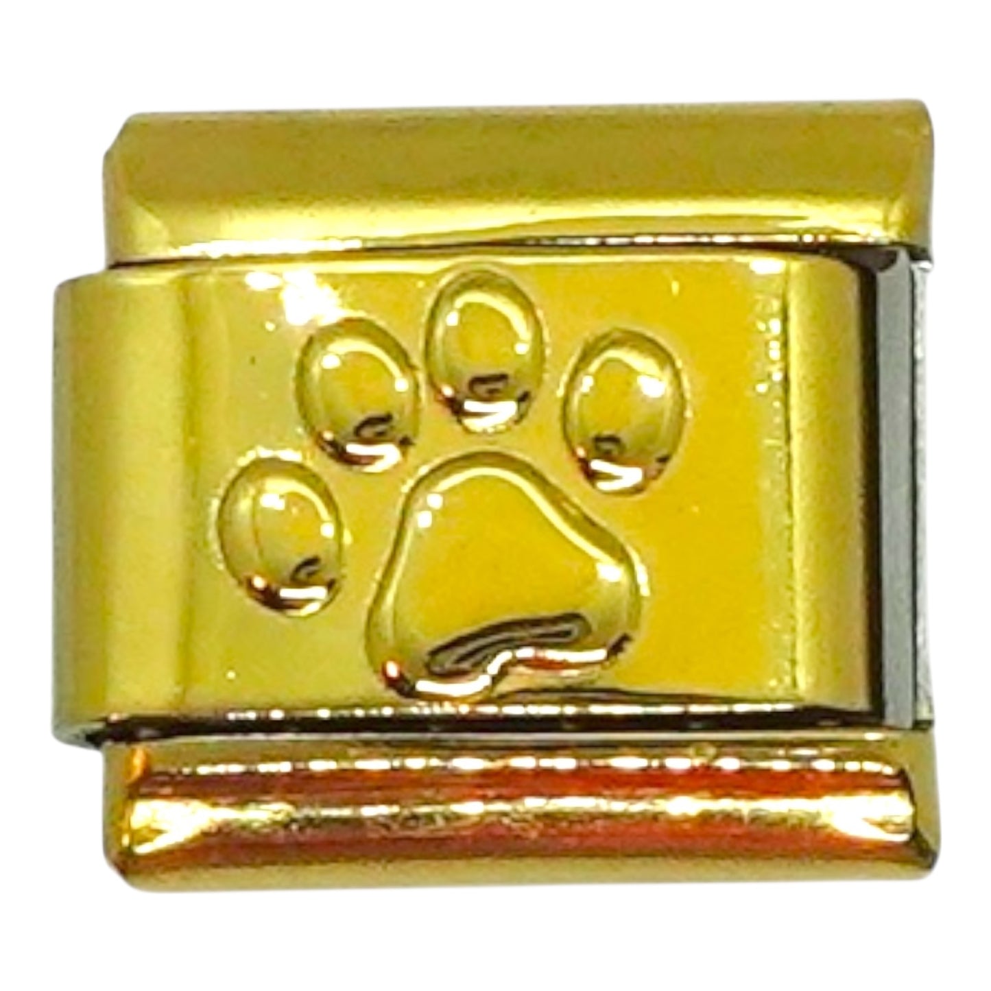 Paw Print Gold Italian Charm