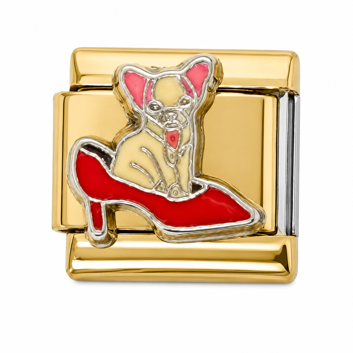 Chihuahua in Red High Heel Shoe Italian Charm