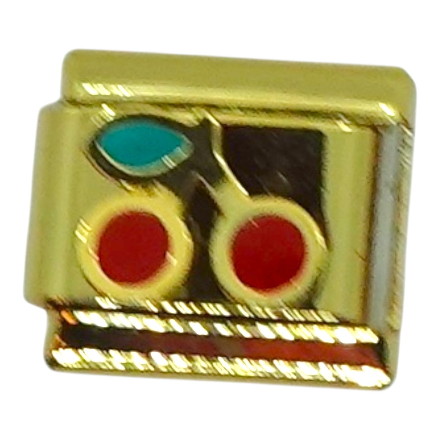 Cherry Gold Italian Charm