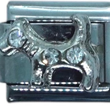 Crystal Dog Italian Charm