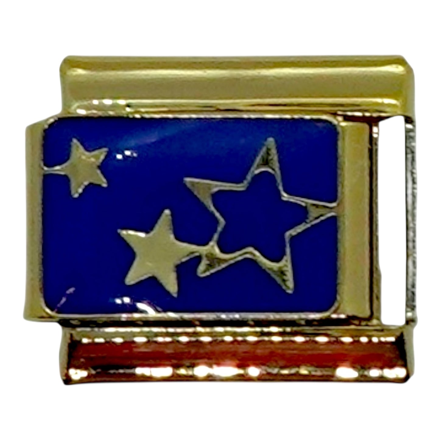Blue Star Gold Italian Charm