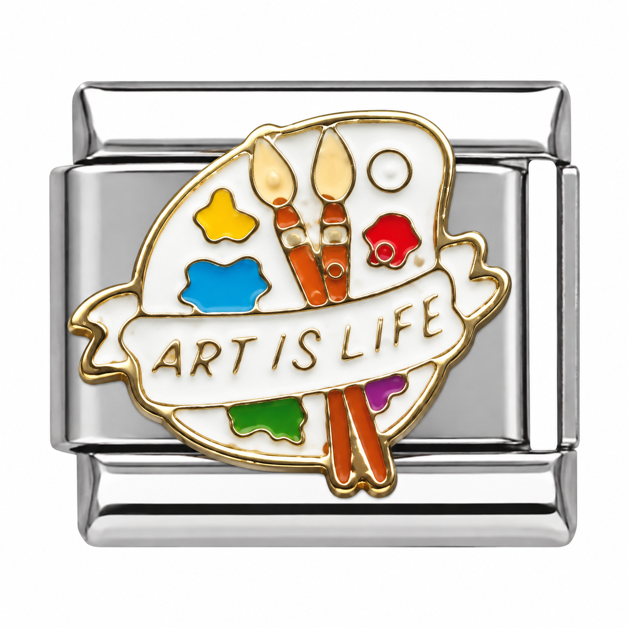 Art Is Life Silver Italian Charm