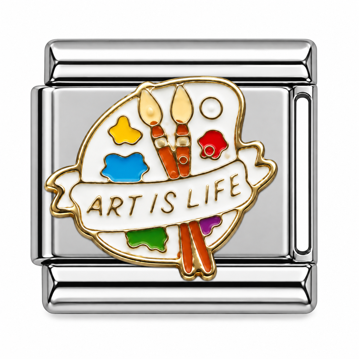 Art Is Life Silver Italian Charm