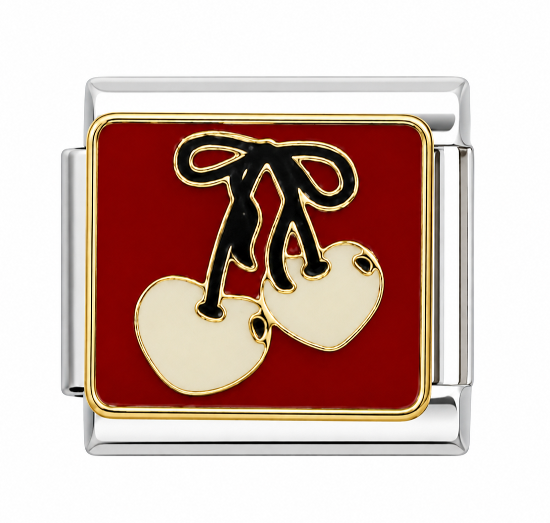 Bow Cherries Italian Charm