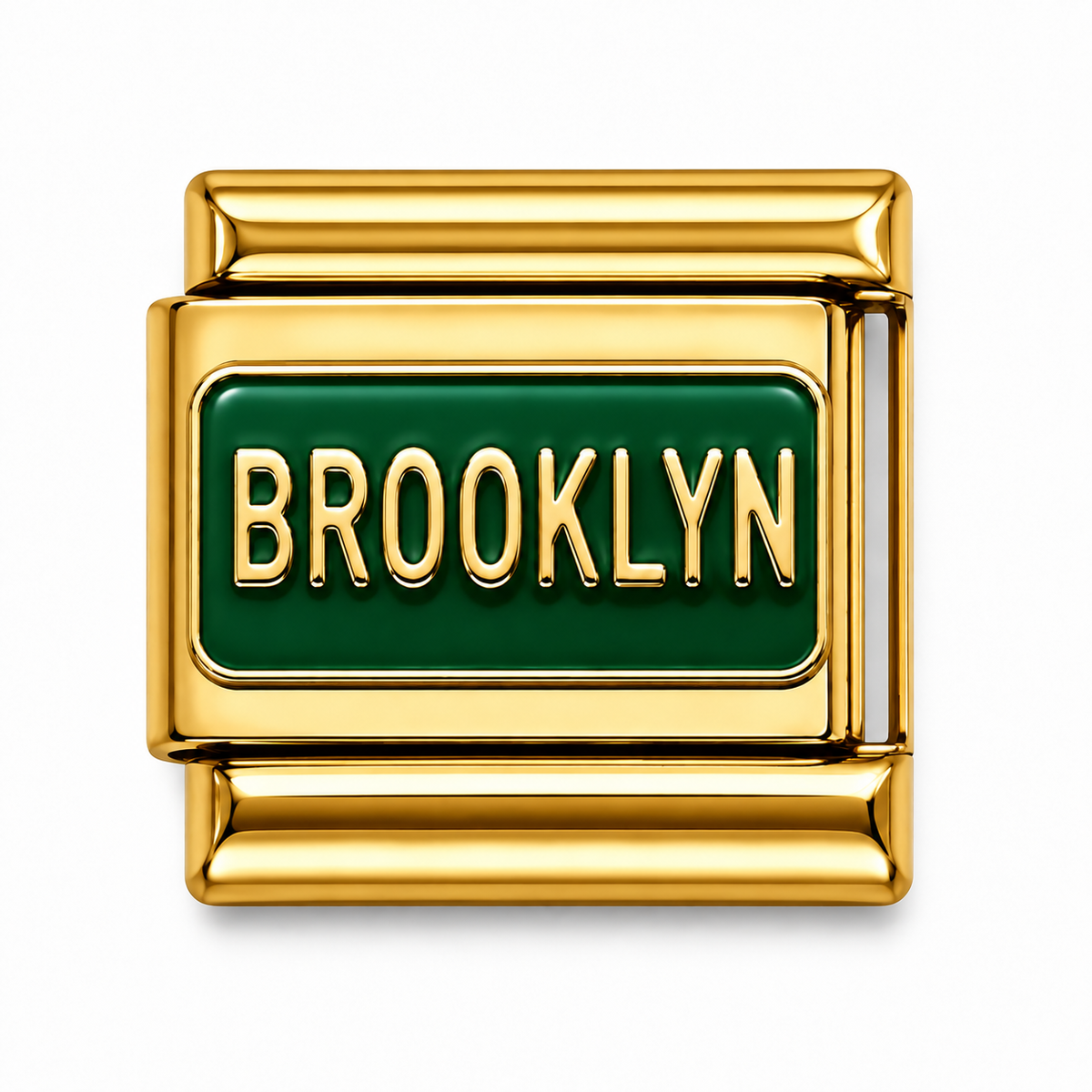 Brooklyn Street Sign Gold Italian Charm