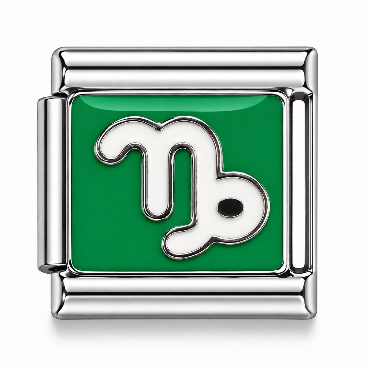 Capricorn Zodiac Silver Italian Charm