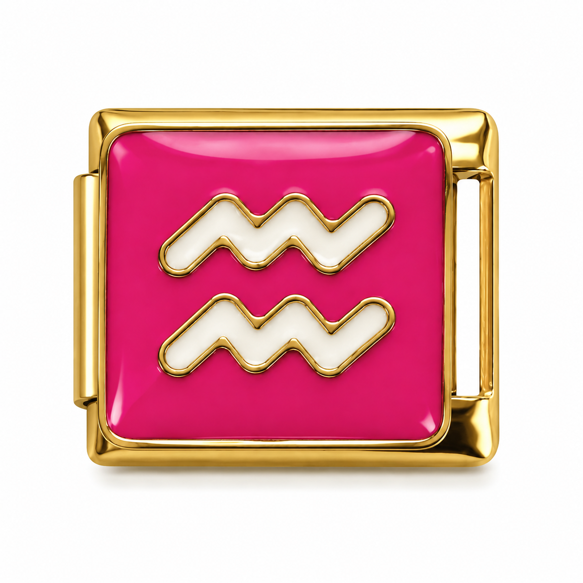 Aquarius Zodiac Gold Italian Charm