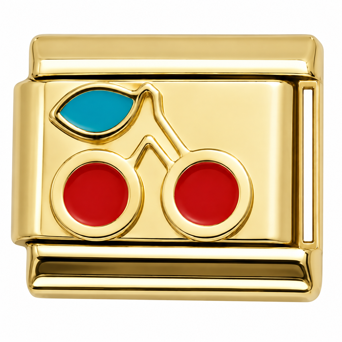 Cherry Gold Italian Charm