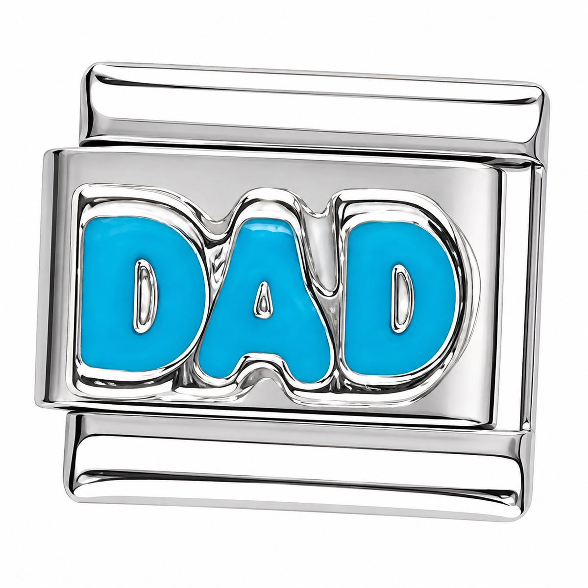 DAD Silver Italian Charm
