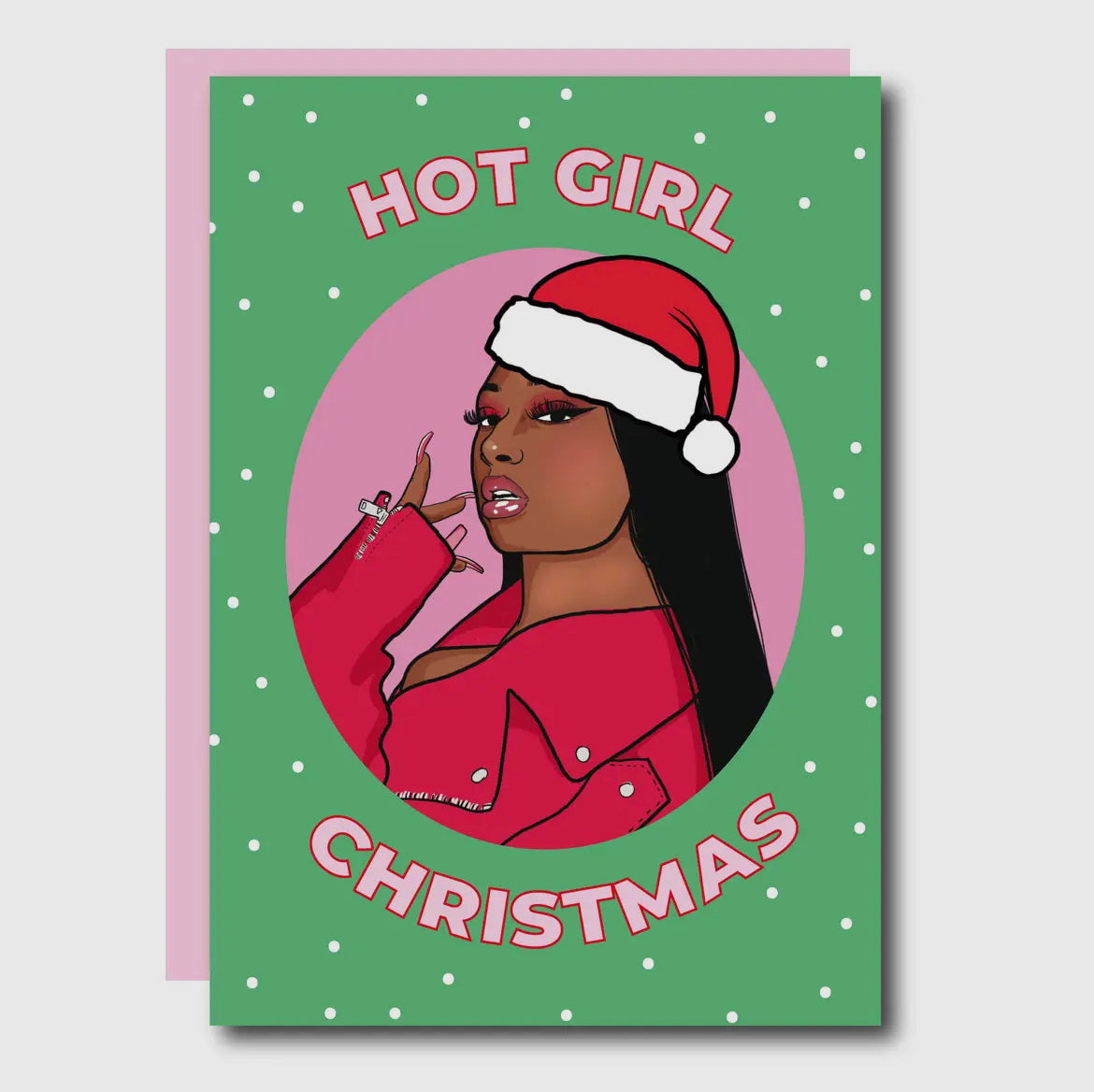 Hot Girl Christmas Card