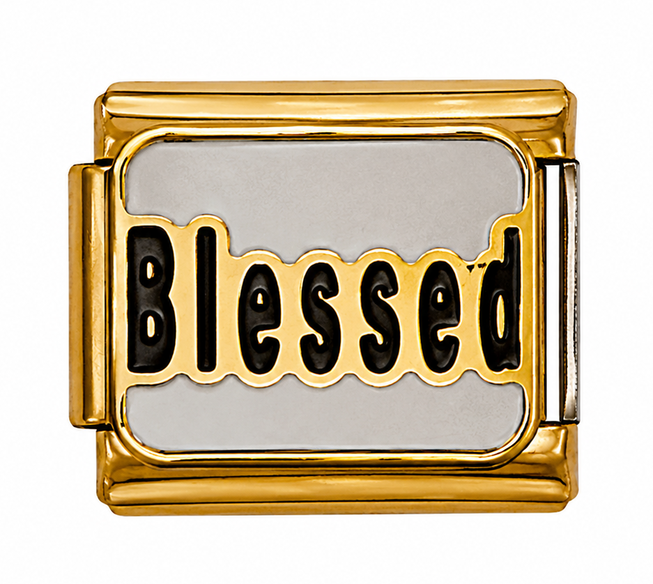 Blessed Gold Italian Charm