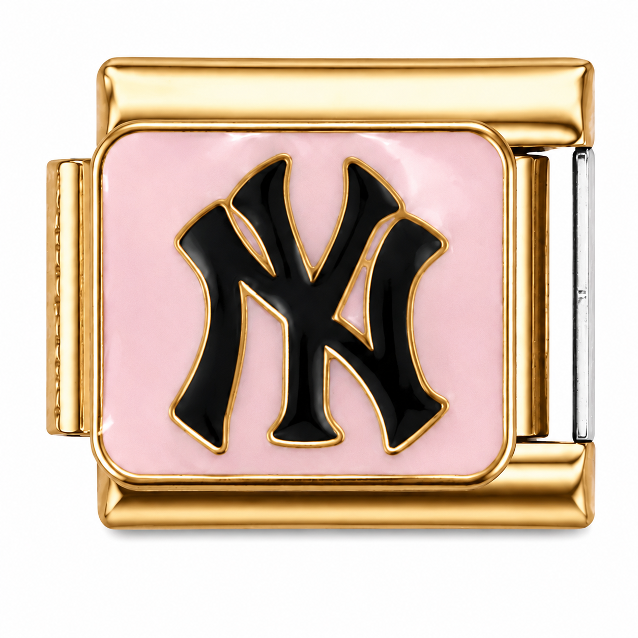 New York Yankees Pink Gold Italian Charm