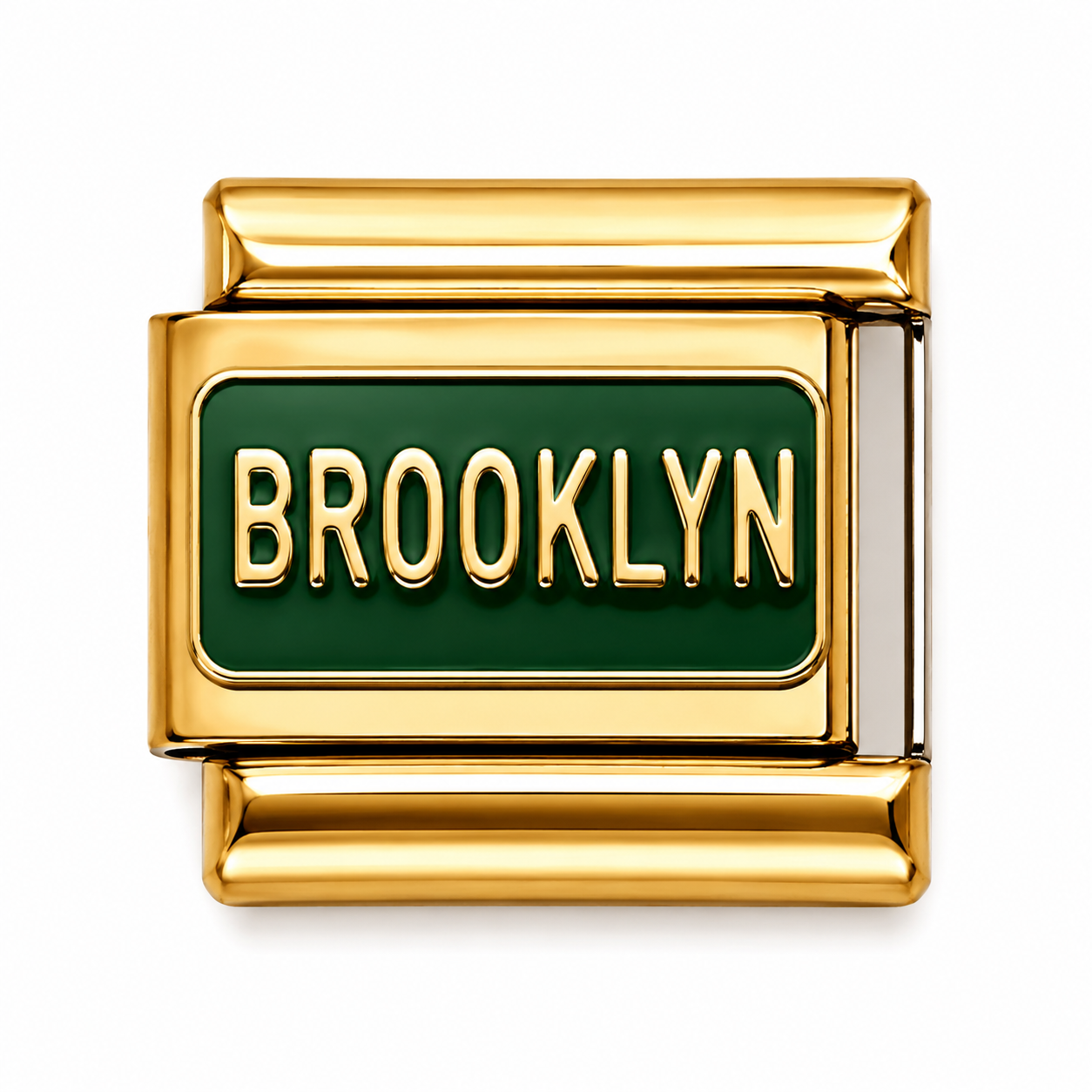 Brooklyn Street Sign Gold Italian Charm