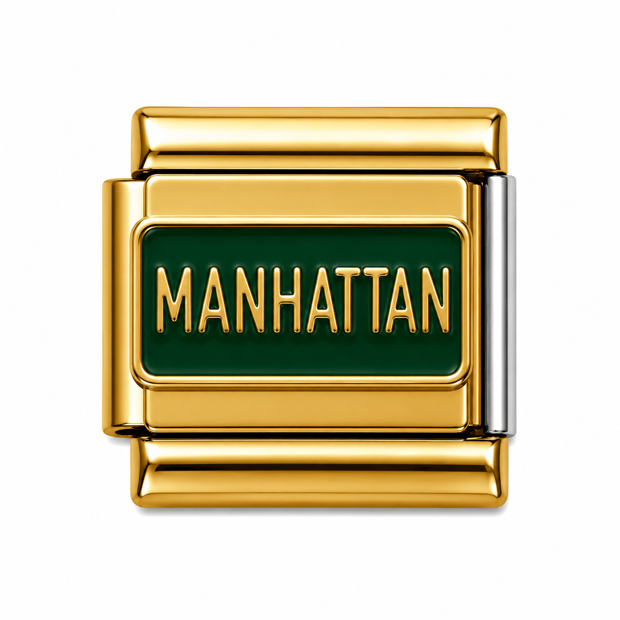 Manhattan Street Sign Gold Italian Charm