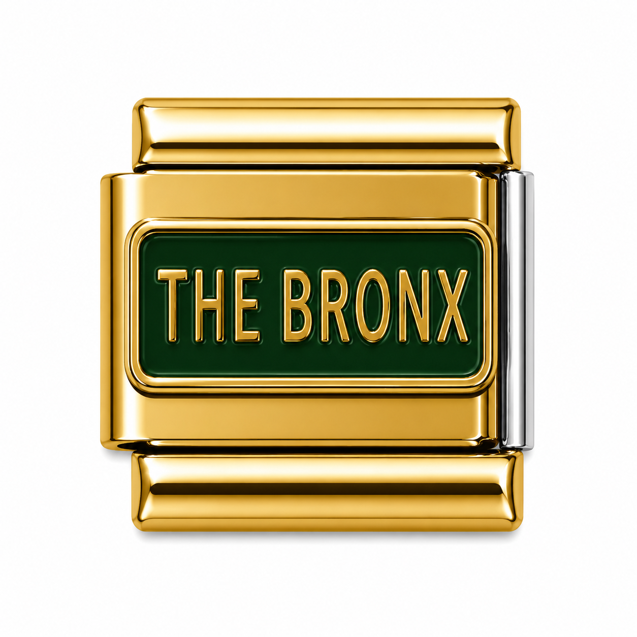 The Bronx Street Sign Gold Italian Charm