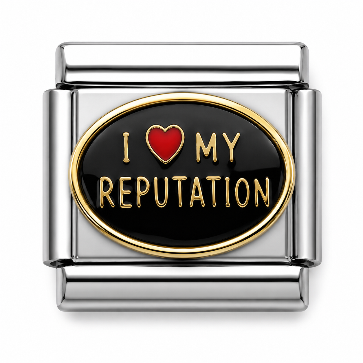 I Love ❤️ My Reputation Two-Tone Silver Italian Charm