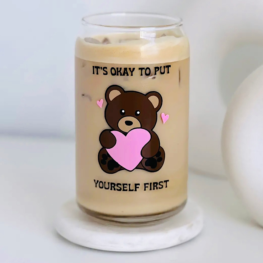 Teddy Bear Glass Cup