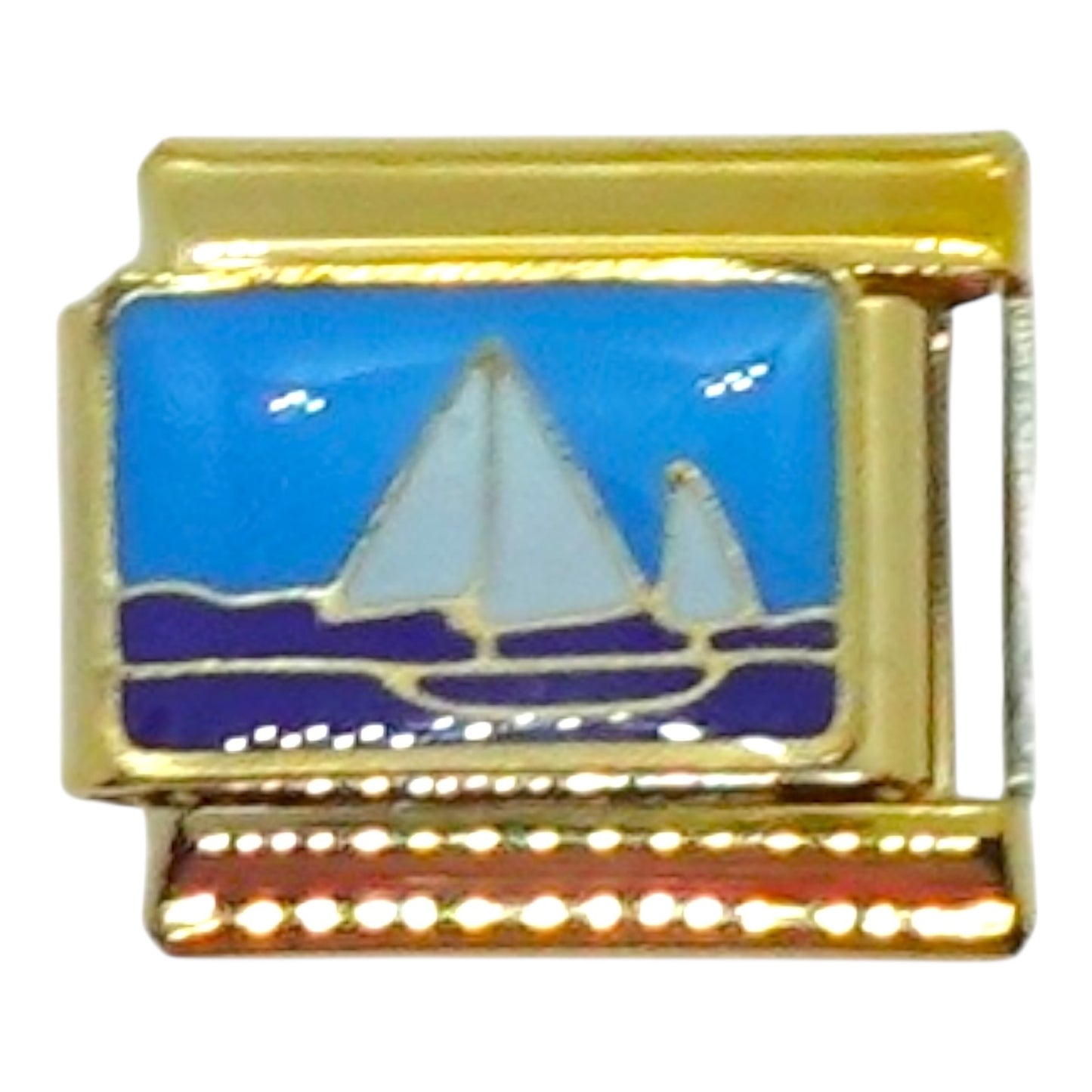 Sailboat Gold Italian Charm