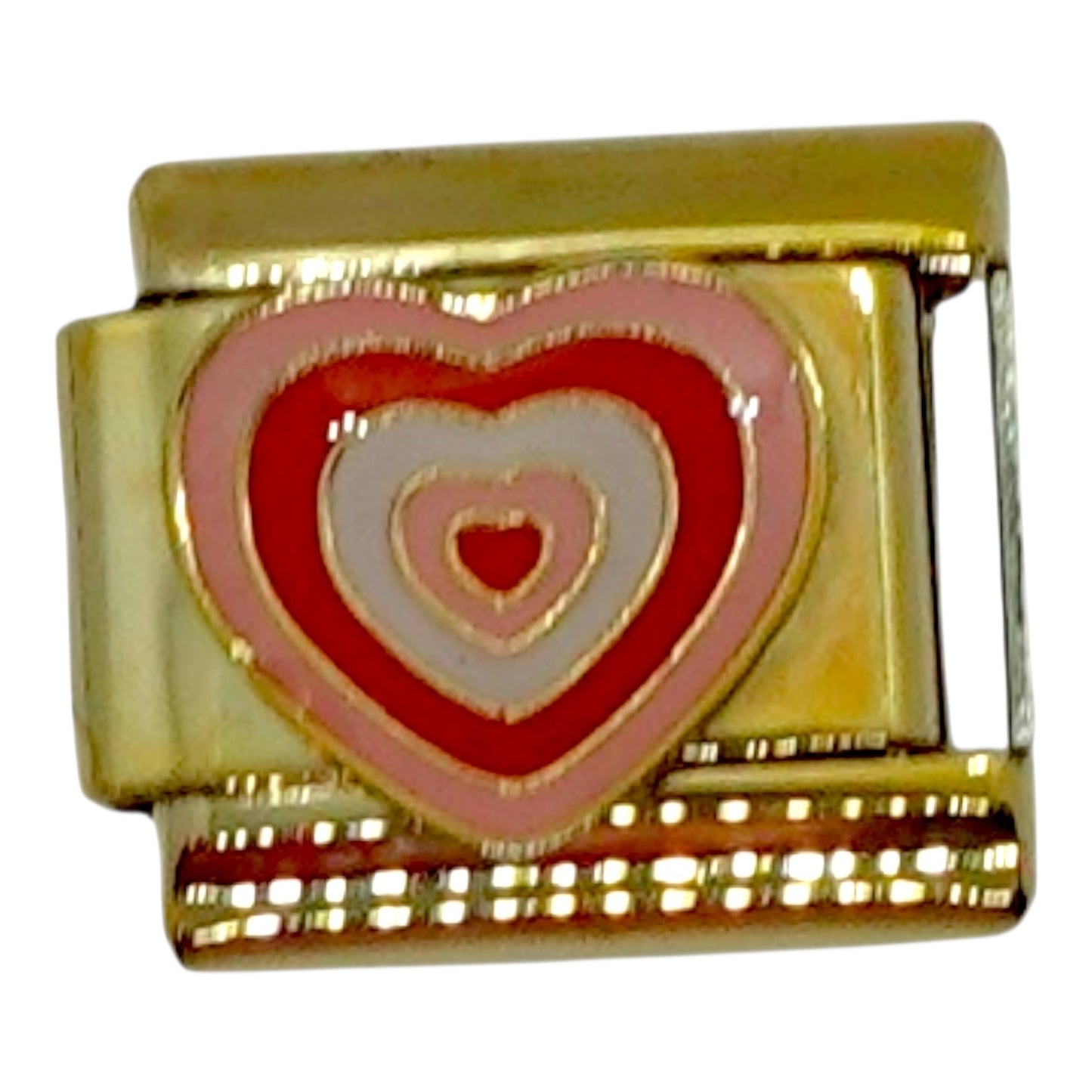Hypnotic Heart Gold Italian Charm