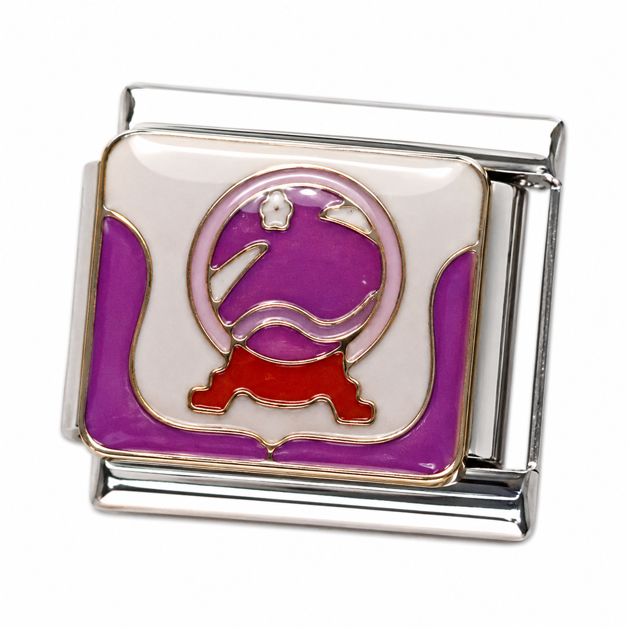Fishbowl Silver Italian Charm