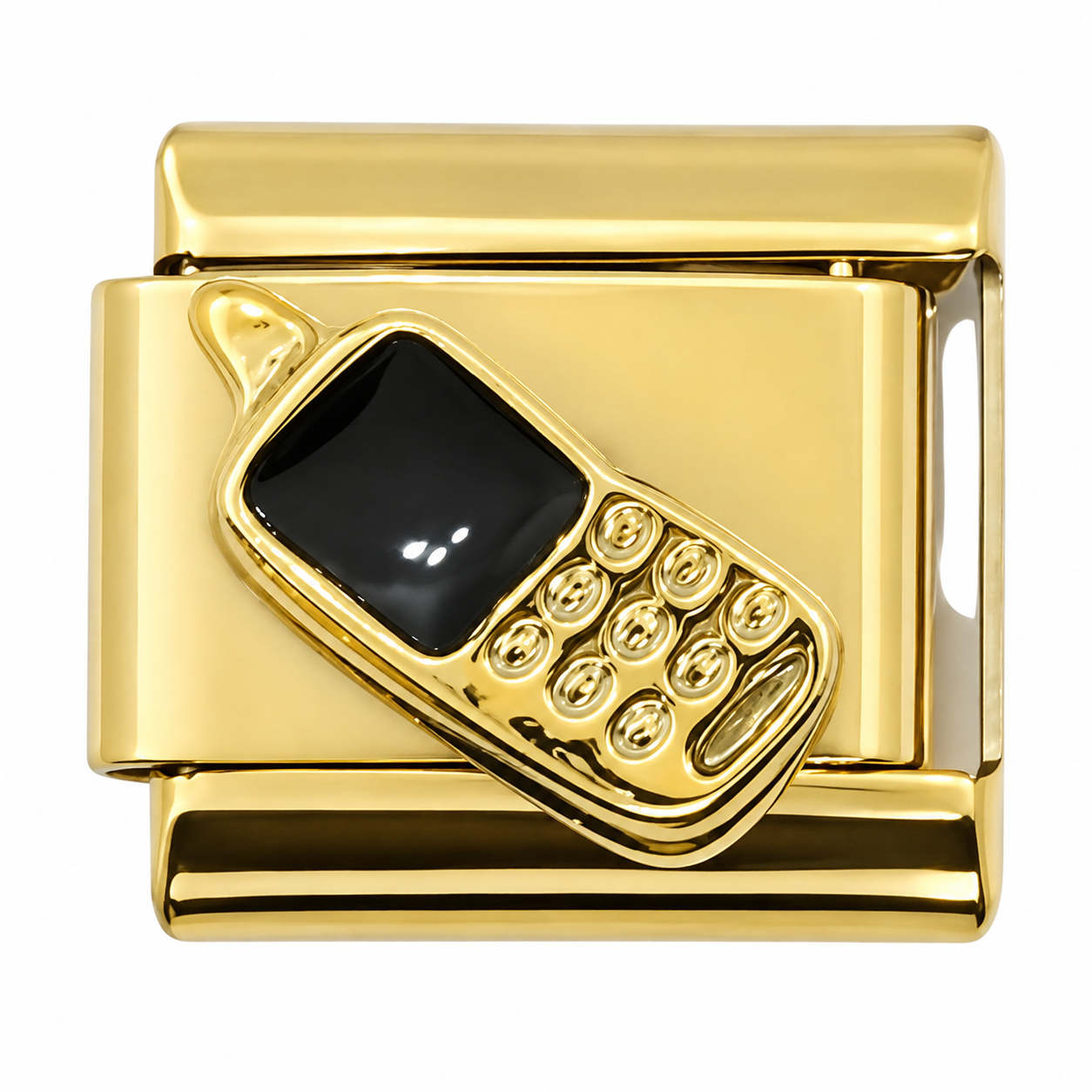 Flip Phone Gold Italian Charm