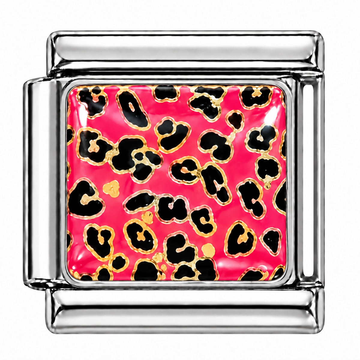 Hot Pink Cheetah Print Italian Charm