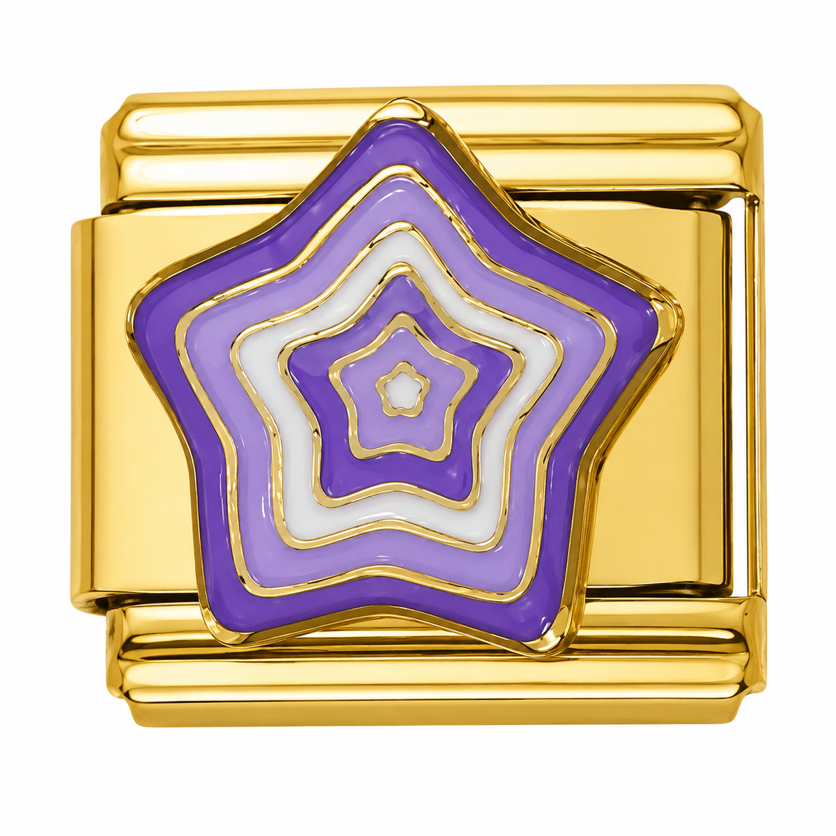 Hypnotic Star Gold Italian Charm