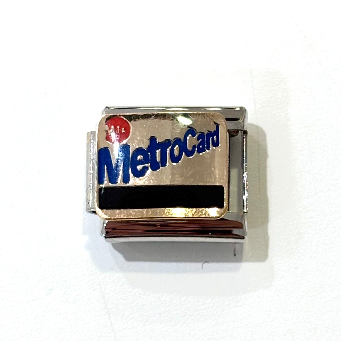 Metrocard Silver Italian Charm