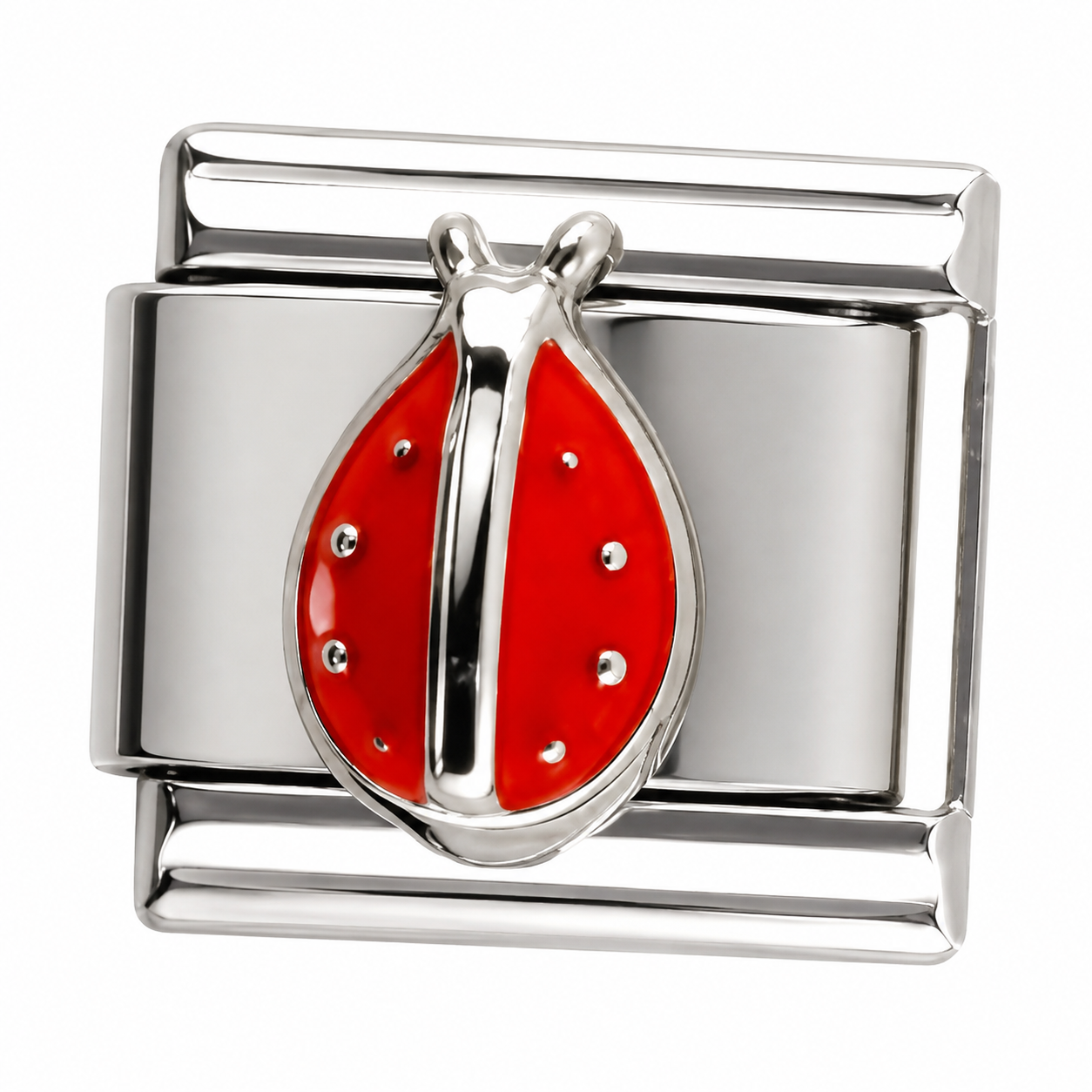 Ladybug Silver Italian Charm