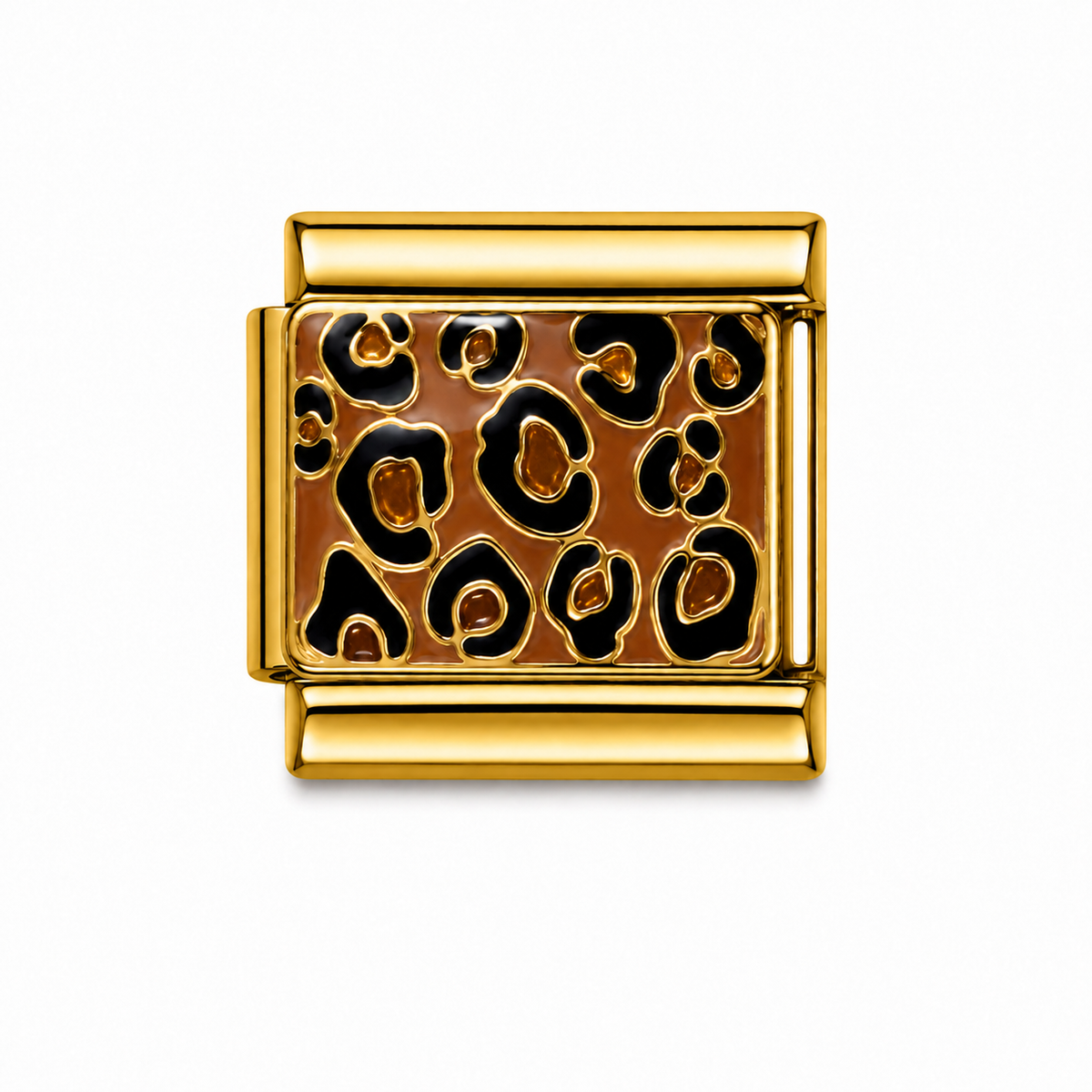Leopard Print Gold Italian Charm