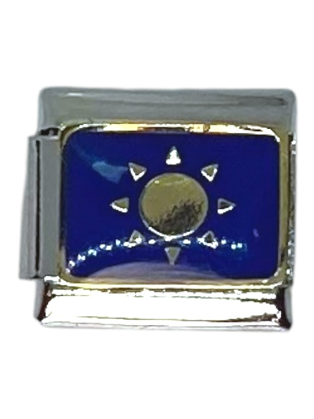 Silver Sun Silver Italian Charm