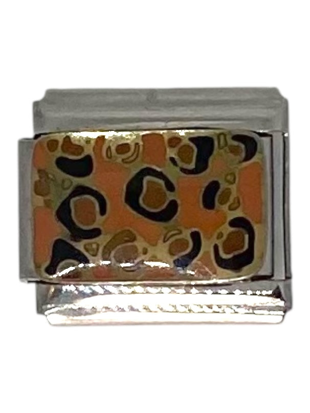 Leopard Print Gold Italian Charm