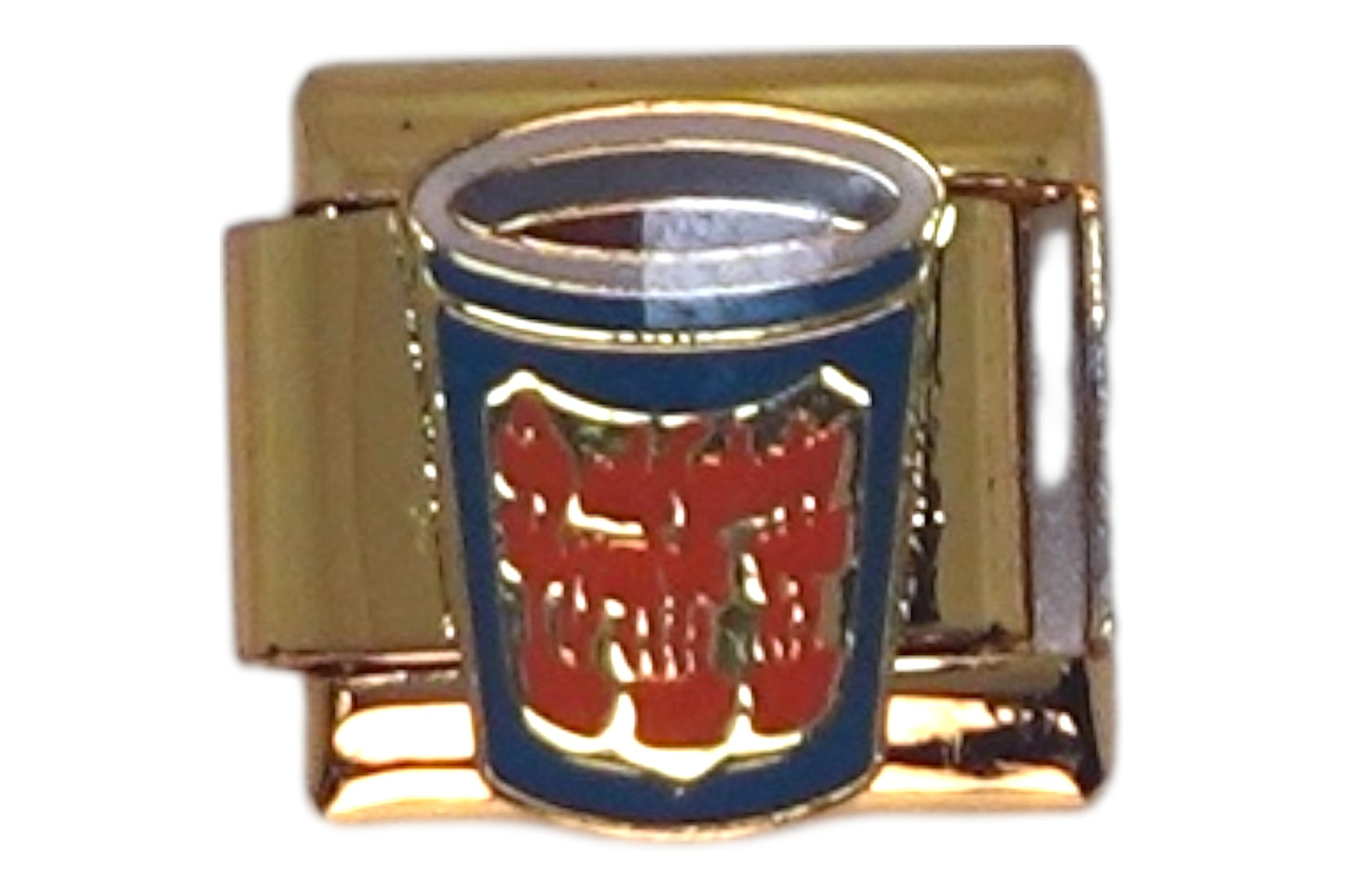 Coffee Cup Gold Italian Charm