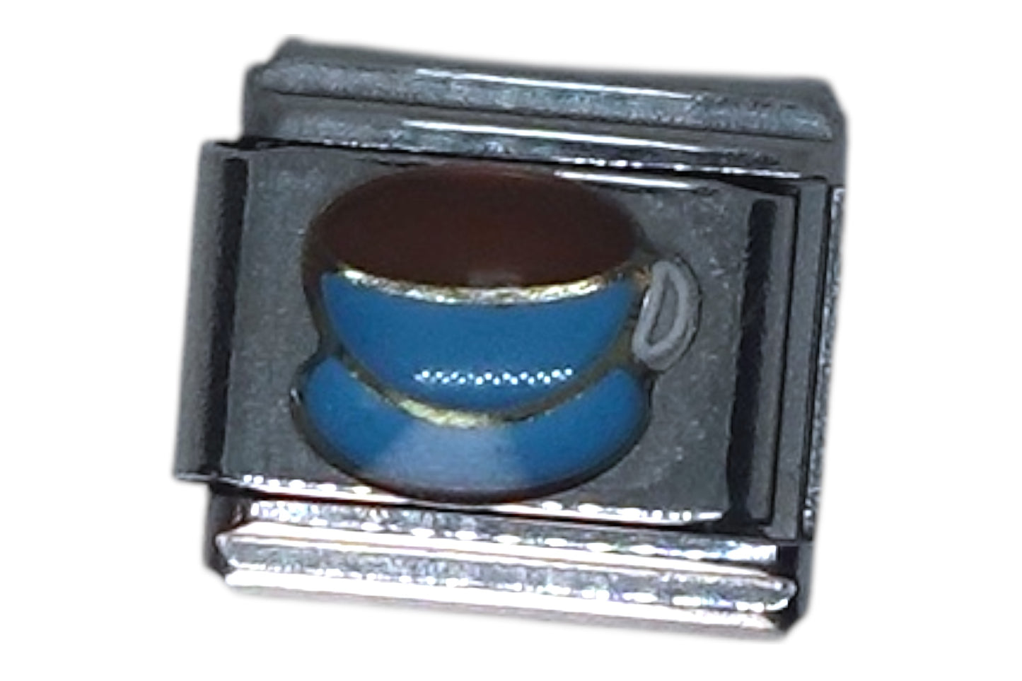 Coffee Cup Silver Italian Charm