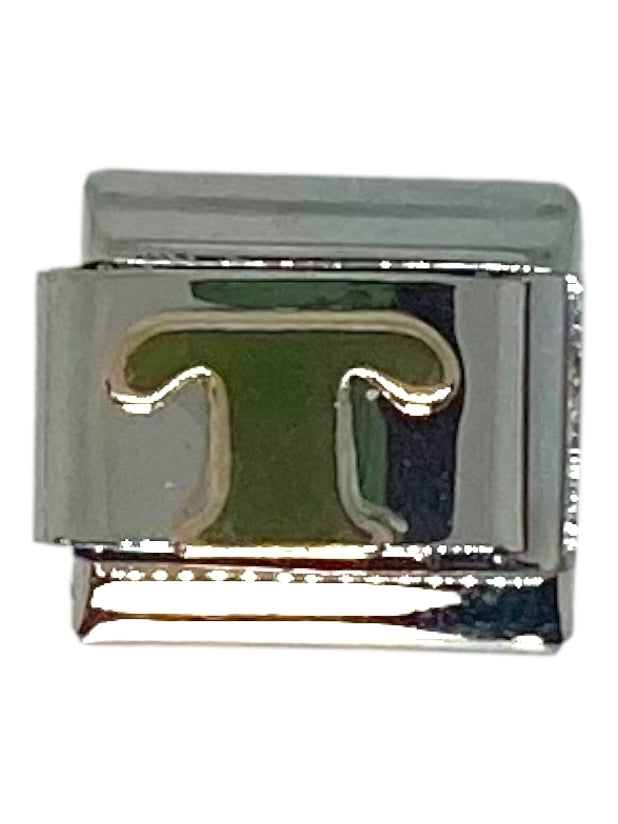 Letter T Silver Italian Charm