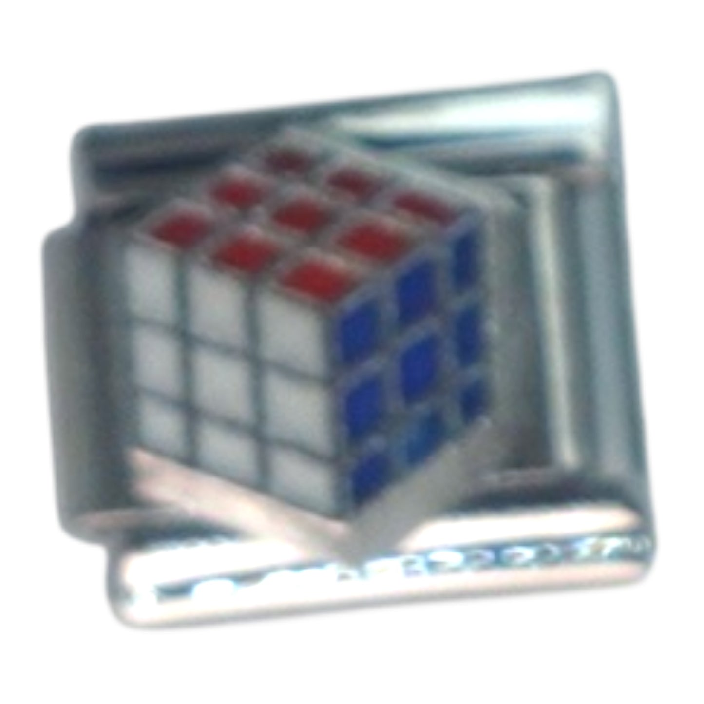 Rubik’s Cube Silver Italian Charm