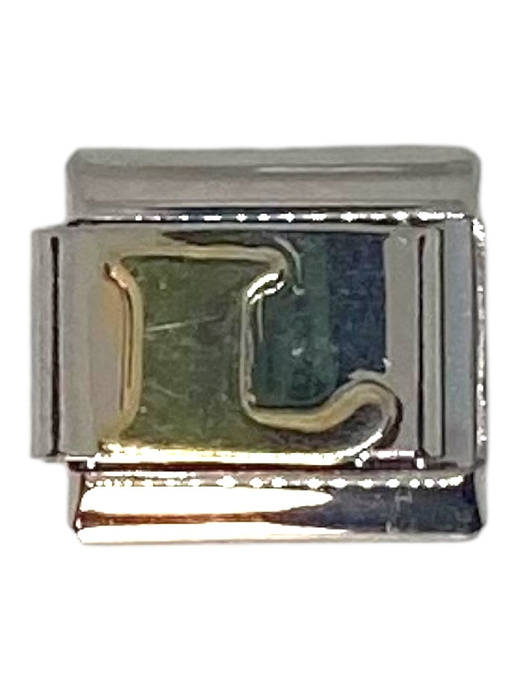 Letter L Silver Italian Charm