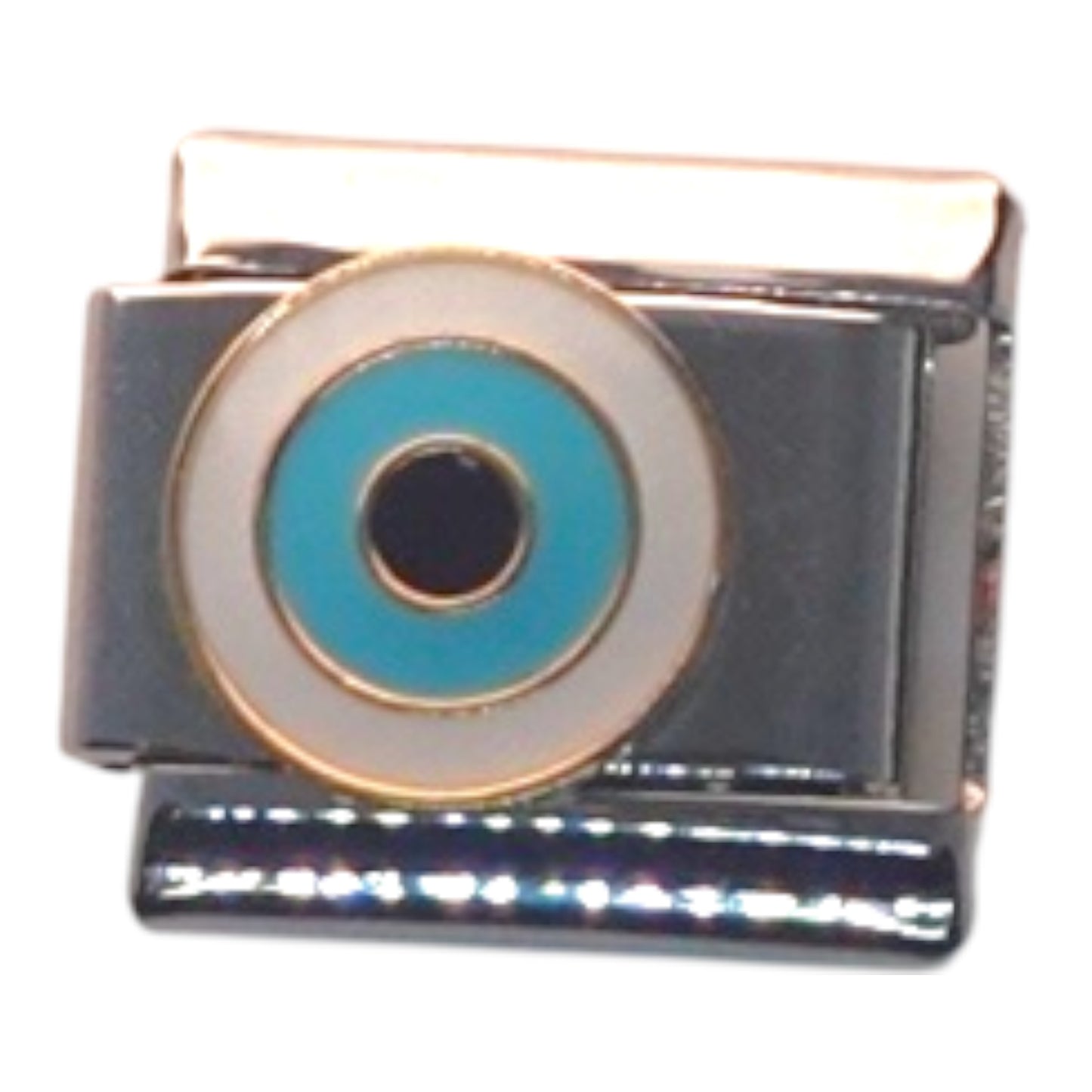 Blue Evil Eye Silver Italian Charm