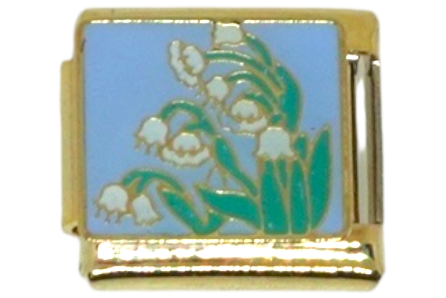 Lily of the Valley Gold Italian Charm