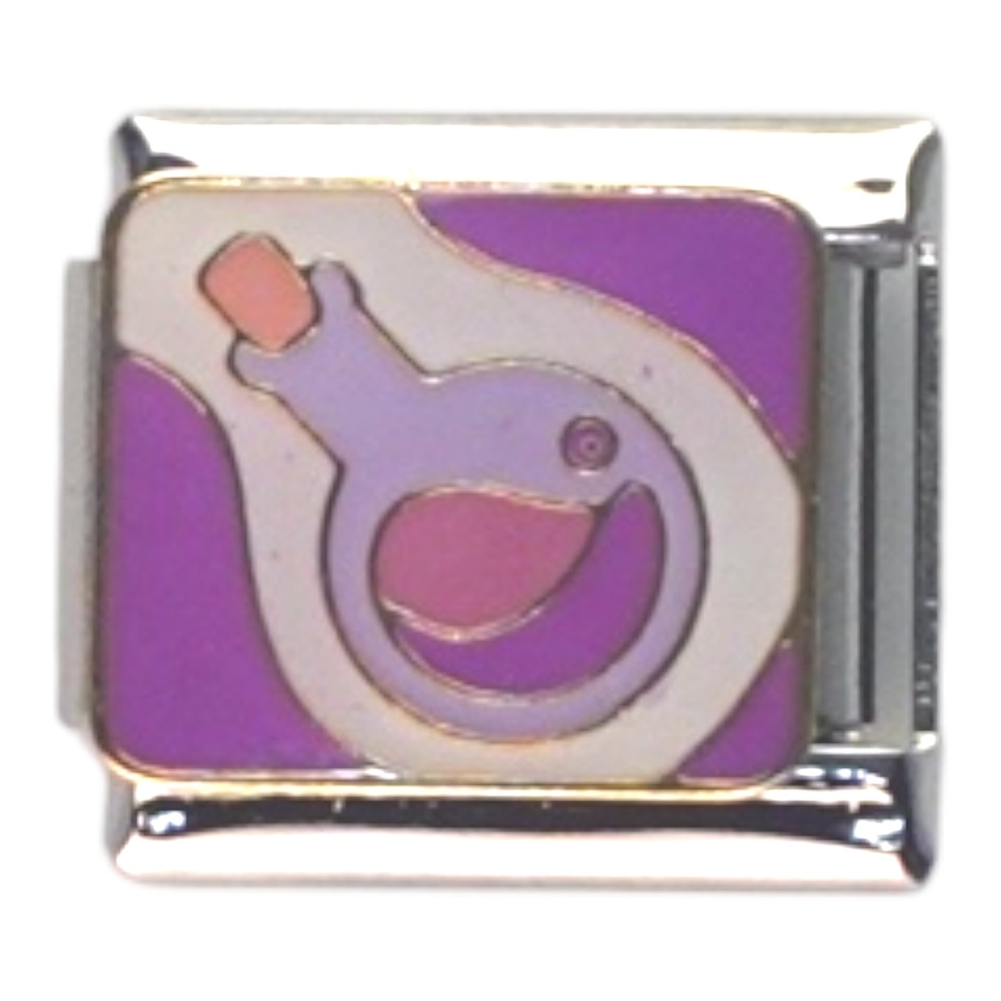 Whimsical Bird Silver Italian Charm