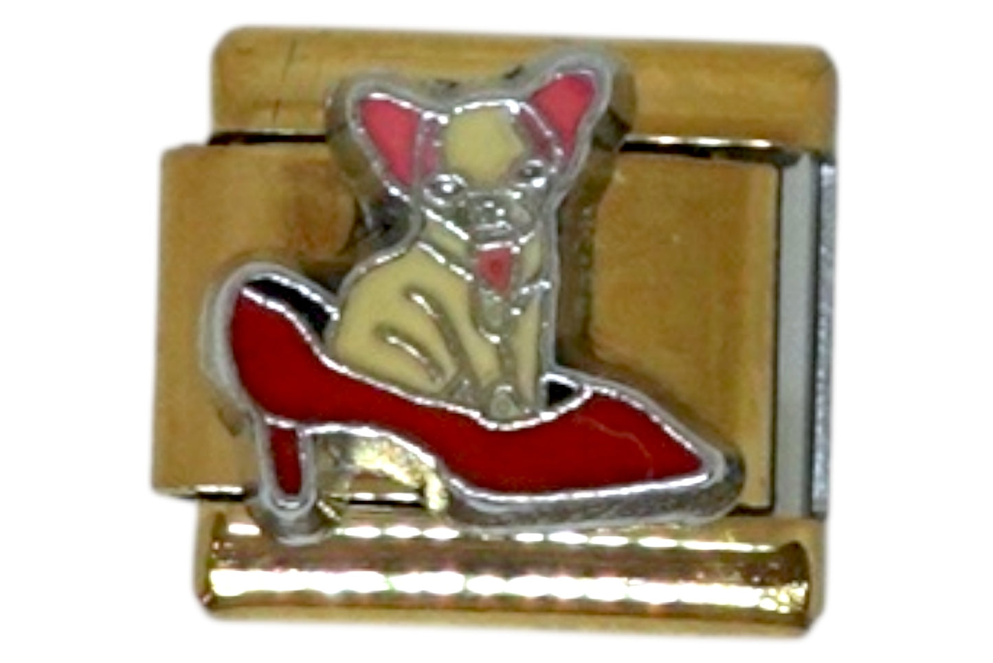 Chihuahua in Red High Heel Shoe Italian Charm