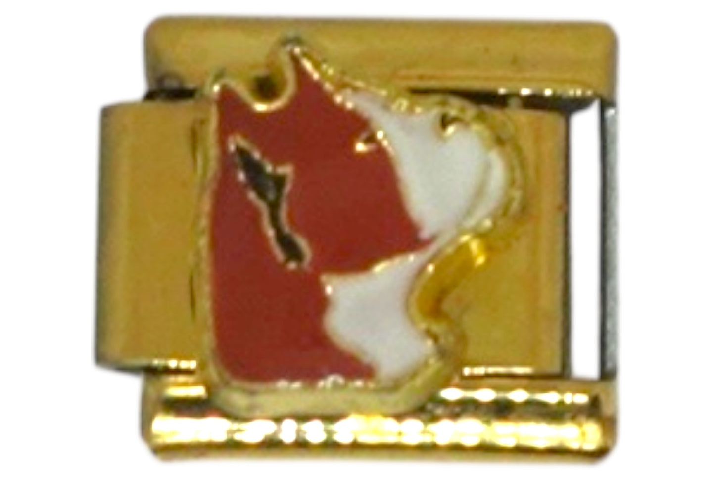 Dog Head Gold Italian Charm