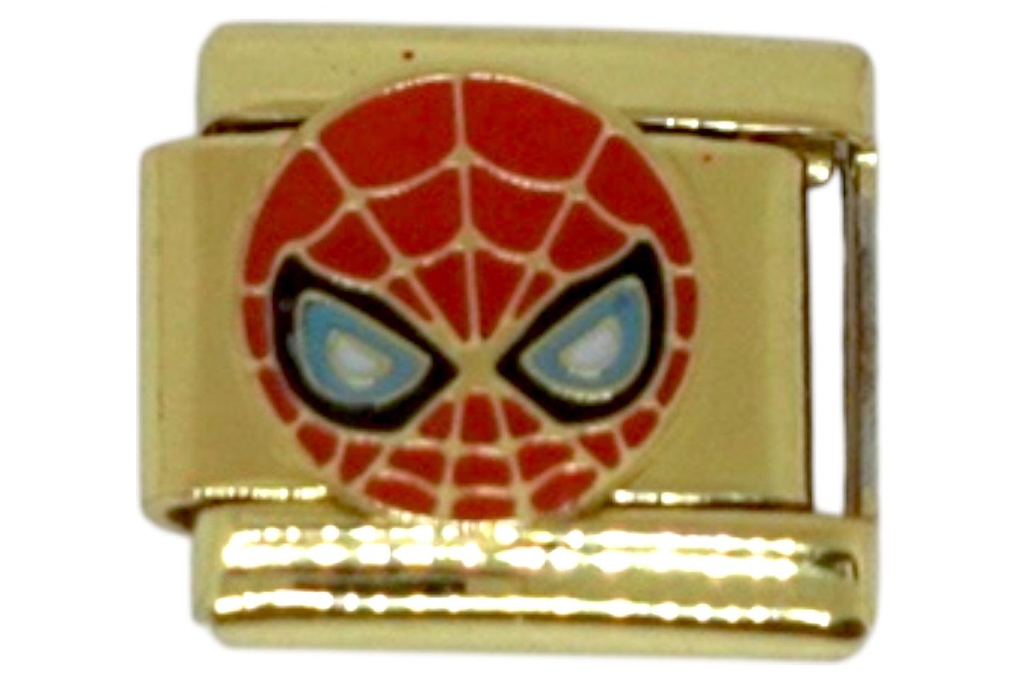 Red Web Hero Gold Italian Charm