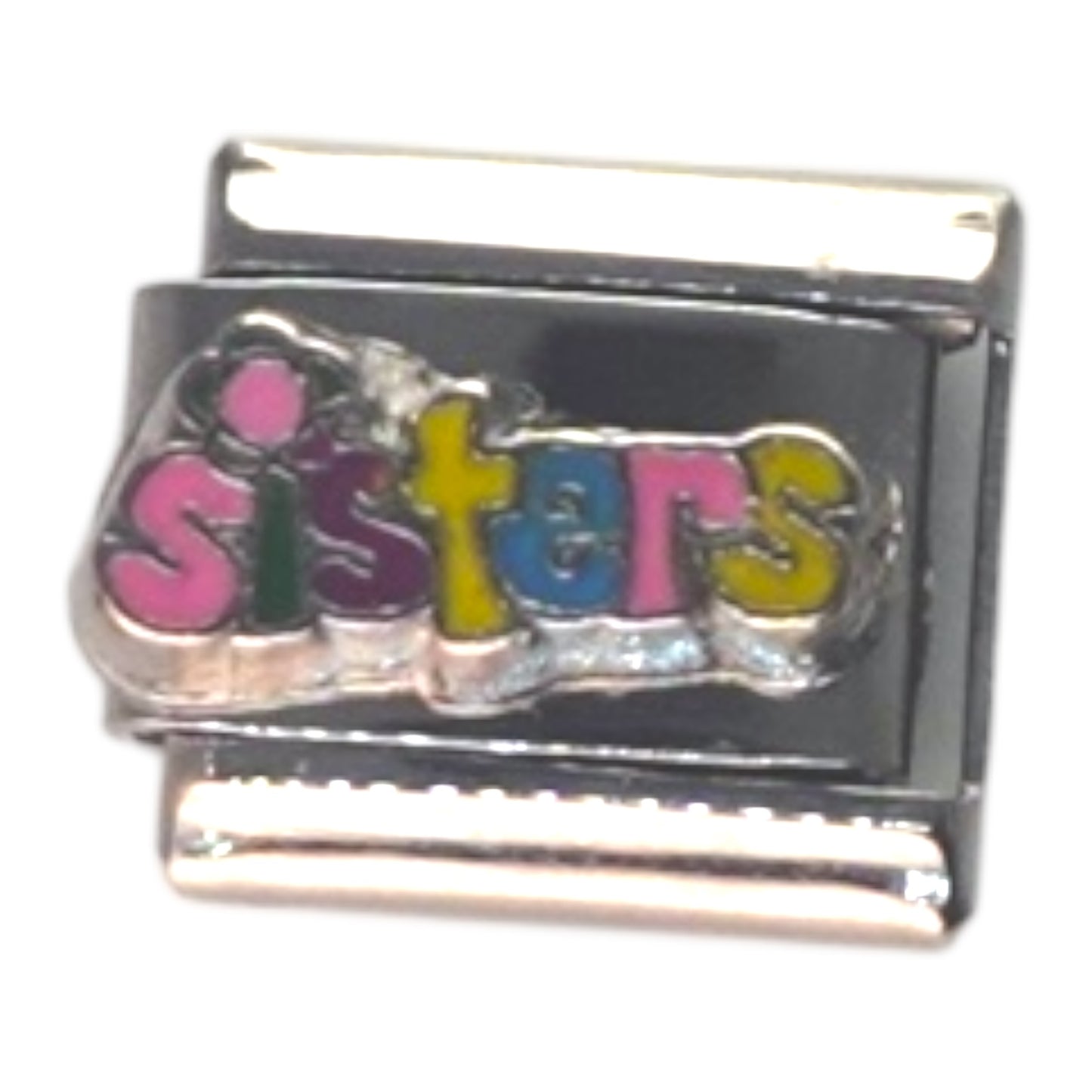 Sisters Silver Italian Charm