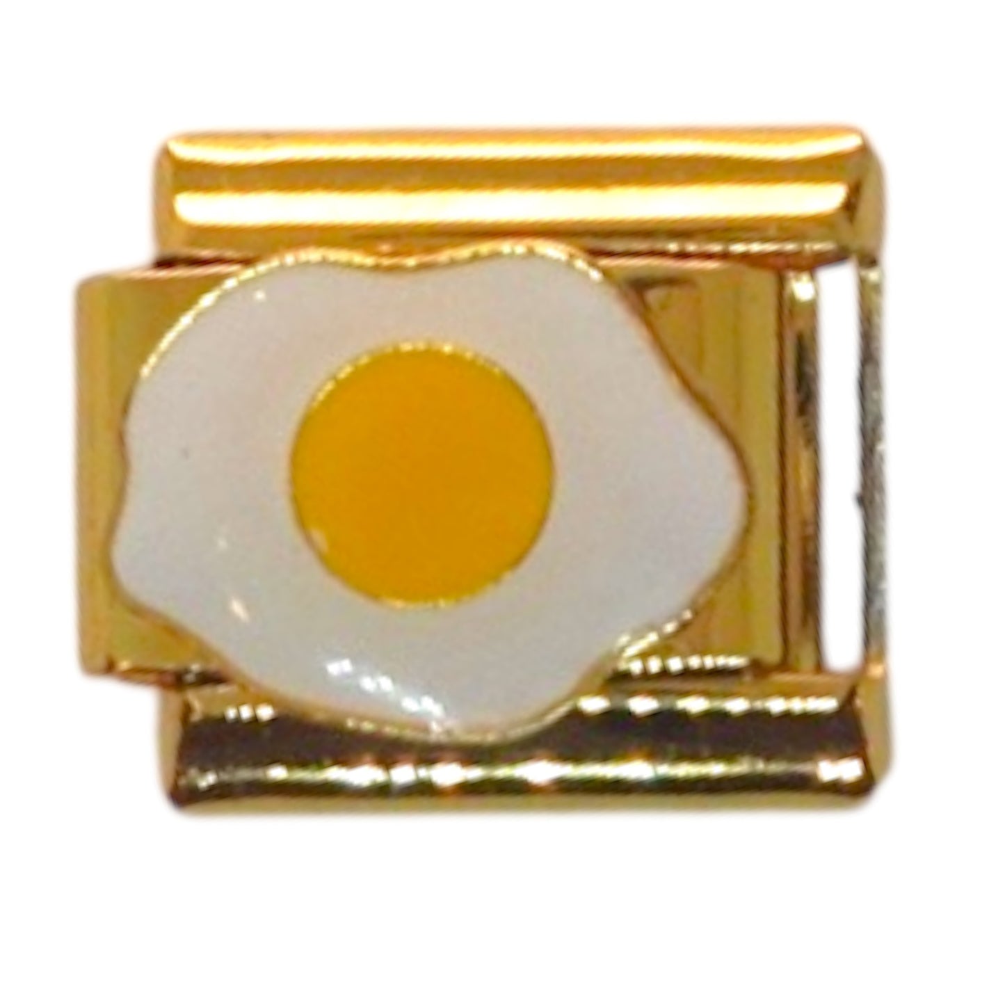 Fried Egg Gold Italian Charm