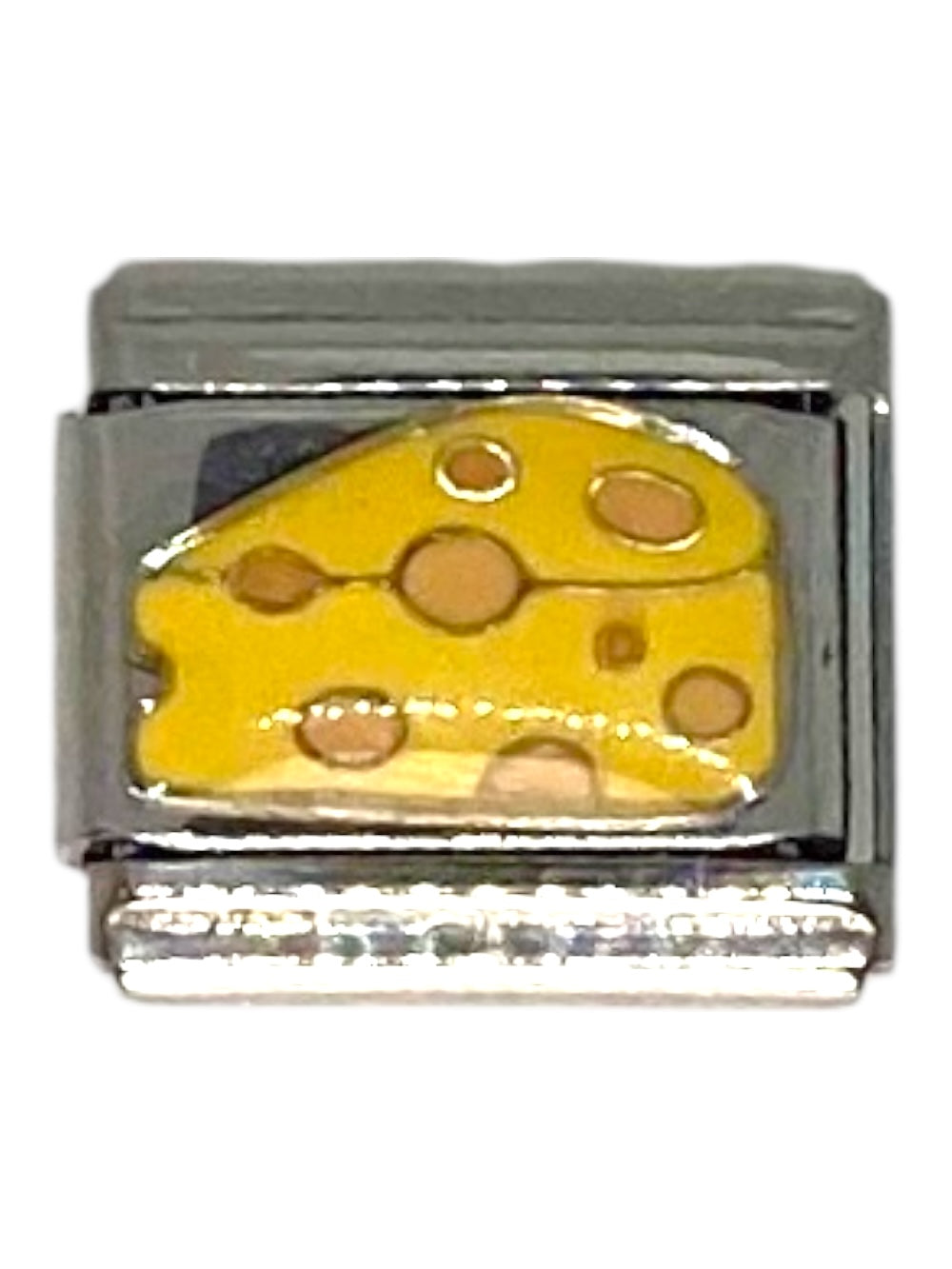 Cheese Slice Silver Italian Charm