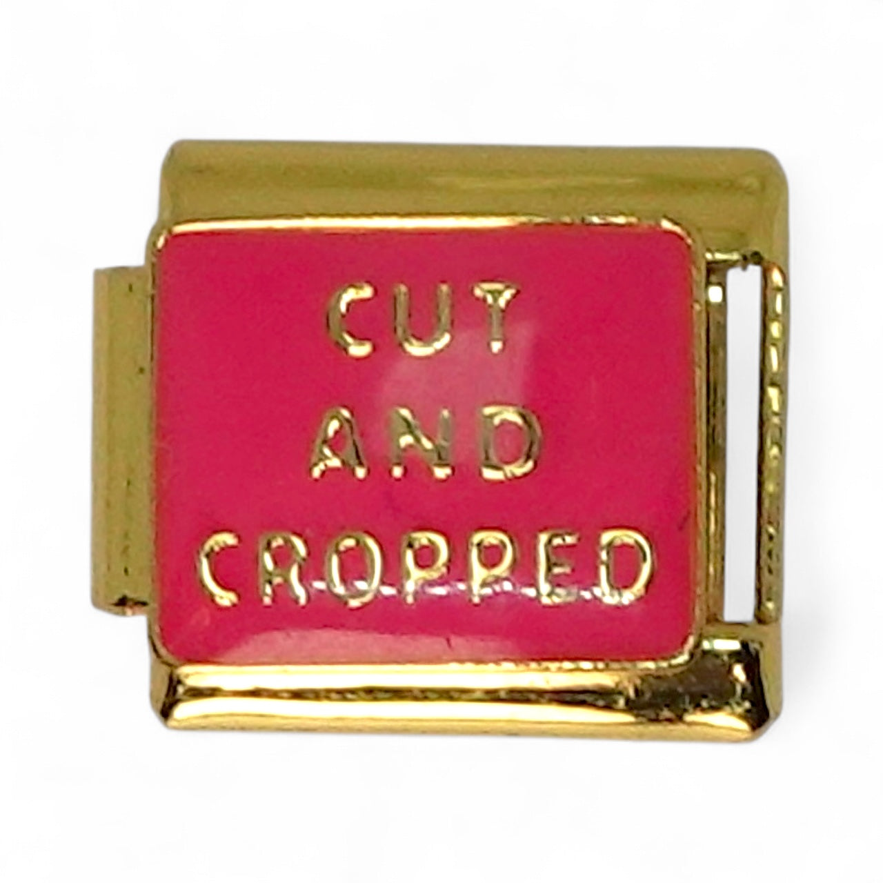 Cut and Cropped Gold Italian Charm