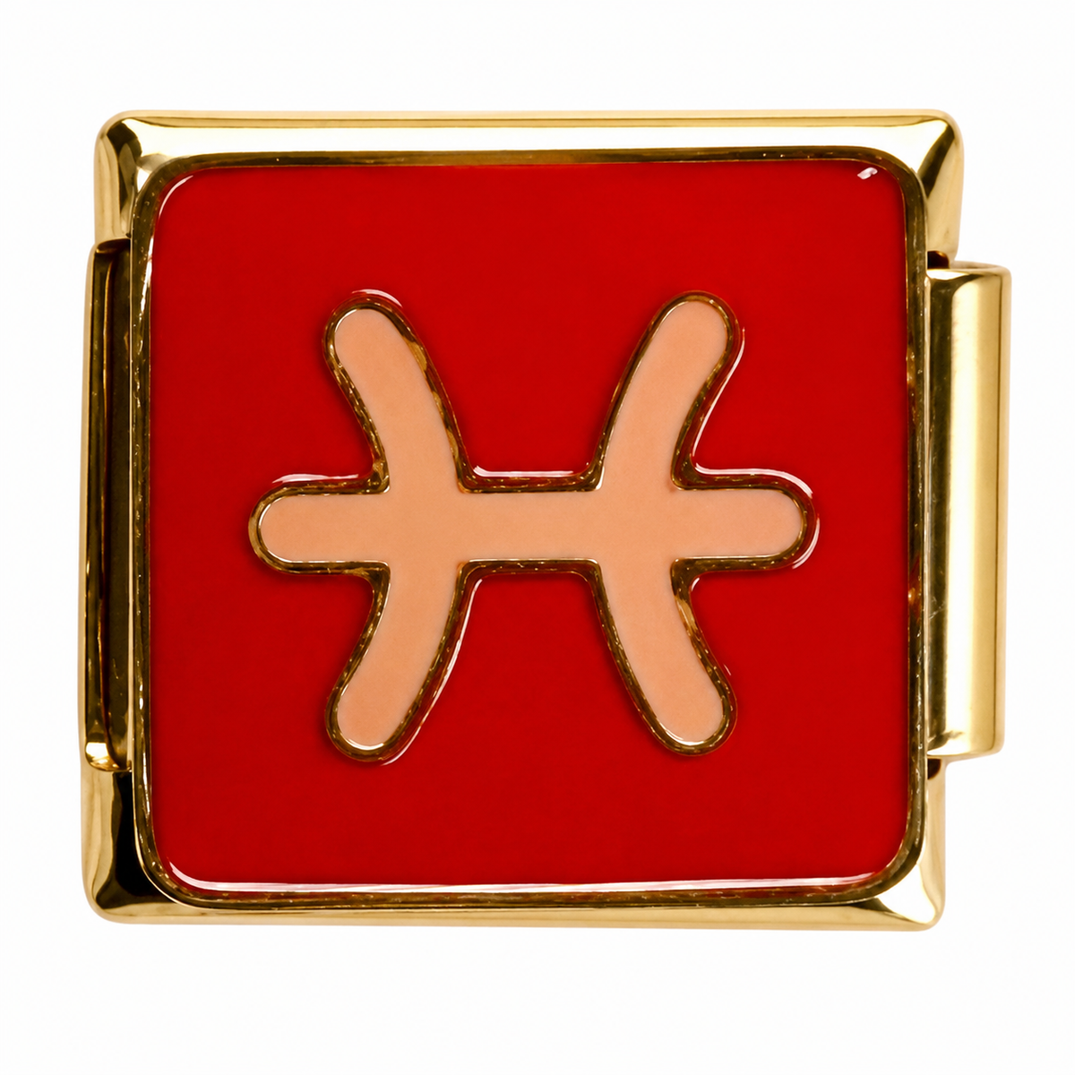 Pisces Zodiac Gold Italian Charm